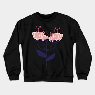 Sweet Pea Pink Flower Crewneck Sweatshirt